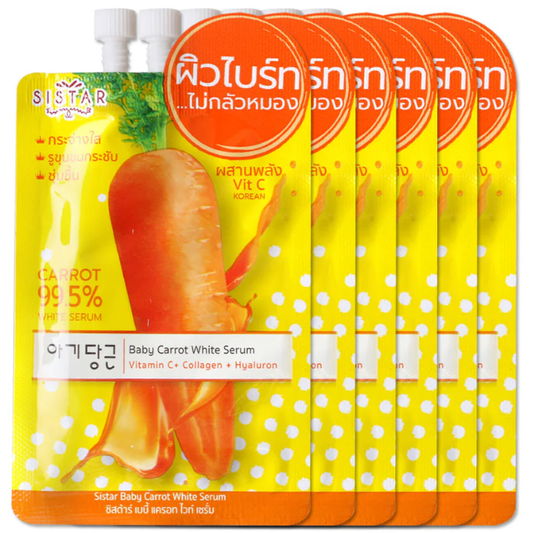 Sistar - Baby Carrot White Serum Collagen and Vitamin C 10g. (Pack of 6)
