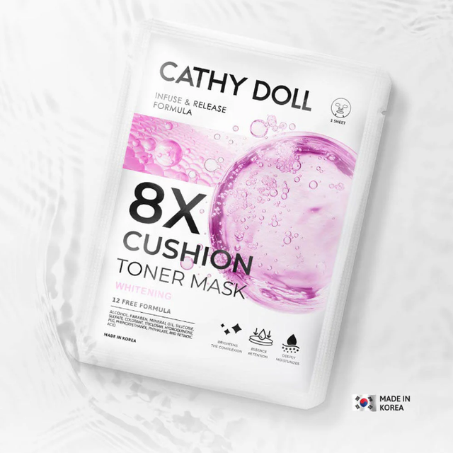 Cathy Doll - 8X Cushion Toner Mask Whitening 25g. (Pack of 6)