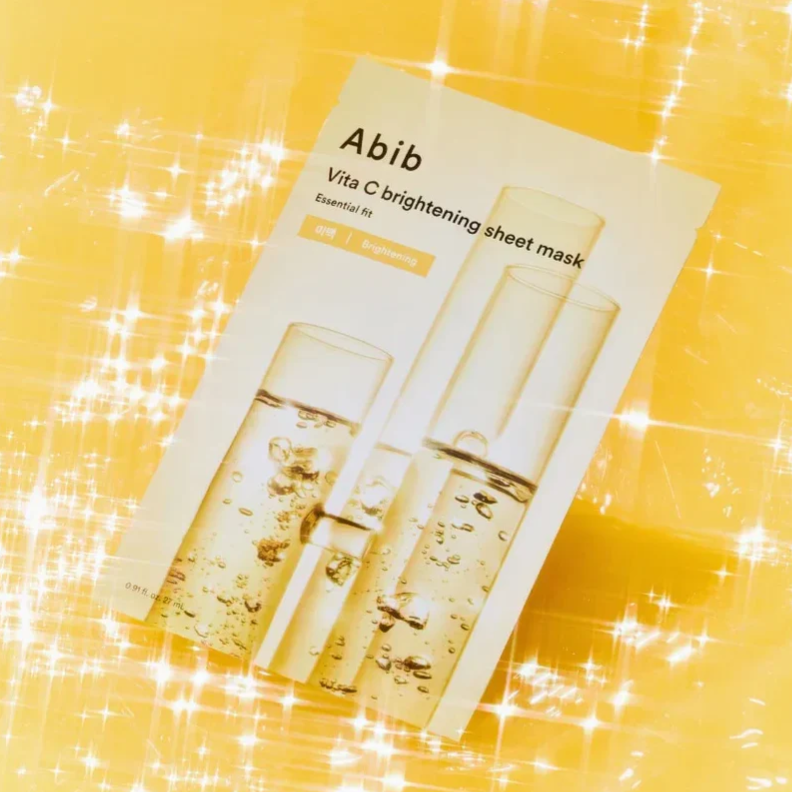 Abib - Essential Fit, Vita C Brightening Sheet Face Mask 27ml. (Pack of 3)