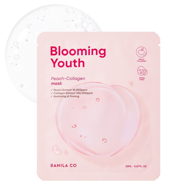 Banila - Blooming Youth Peach Collagen Mask 20g. (Pack of 3)