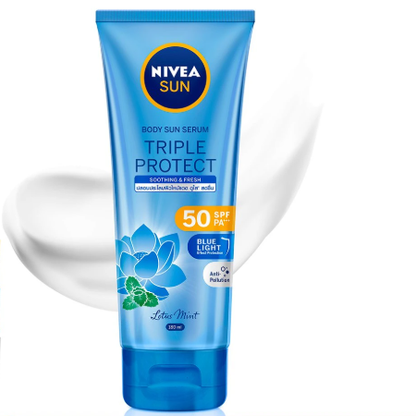 Nivea - Body Sun Serum - Triple Protect Soothing and Fresh - Lotus Mint (SPF50) 180 ml.