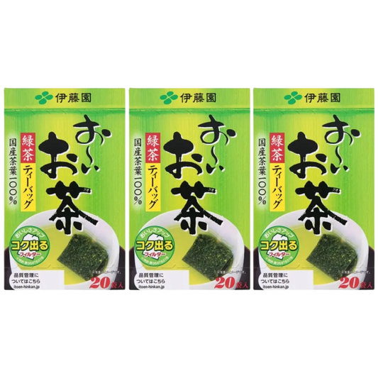 ITO EN - Green Tea Oi Ocha Ryokucha 40g. (20 Tea Bags x 3 Boxes)