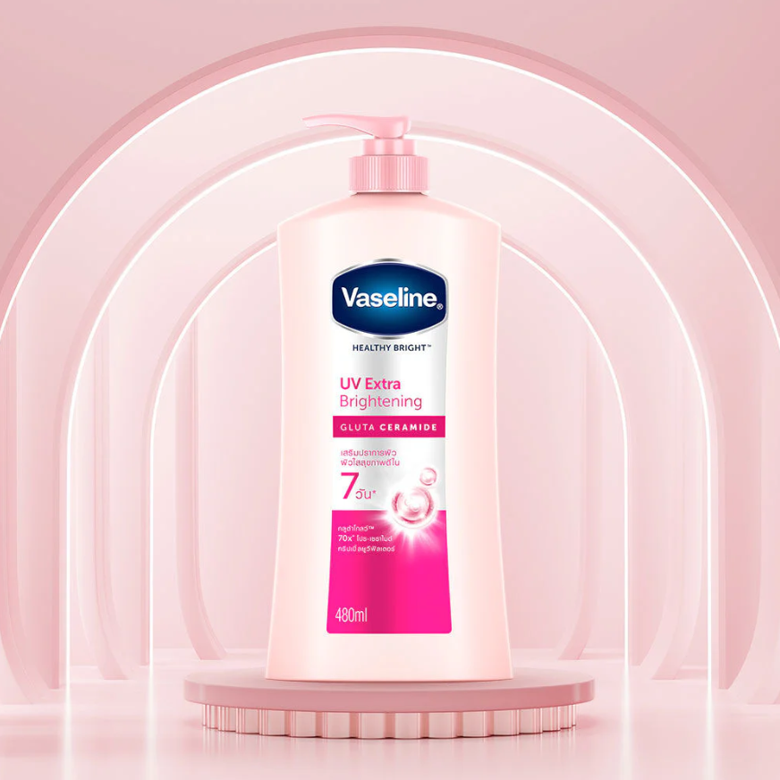 Vaseline - Healthy Bright Lotion UV Extra Brightening Gluta Ceramide 480ml.