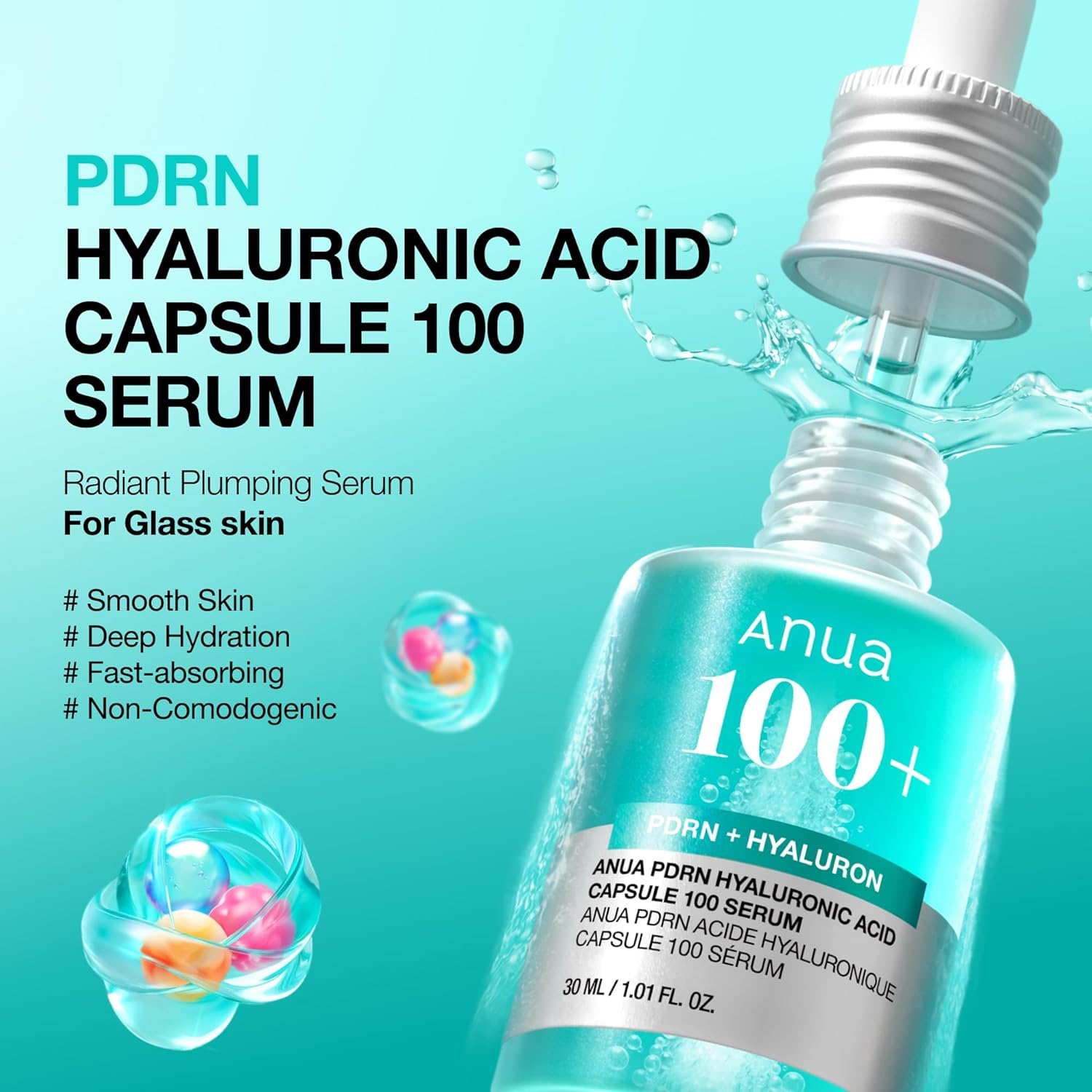 Anua - PDRN Hyaluronic Acid Capsule 100 Serum 30ml.