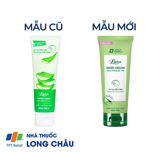 Lana - Aloe Vera Kem Dưỡng Da Tay Nha Đam Hand Cream 80g.