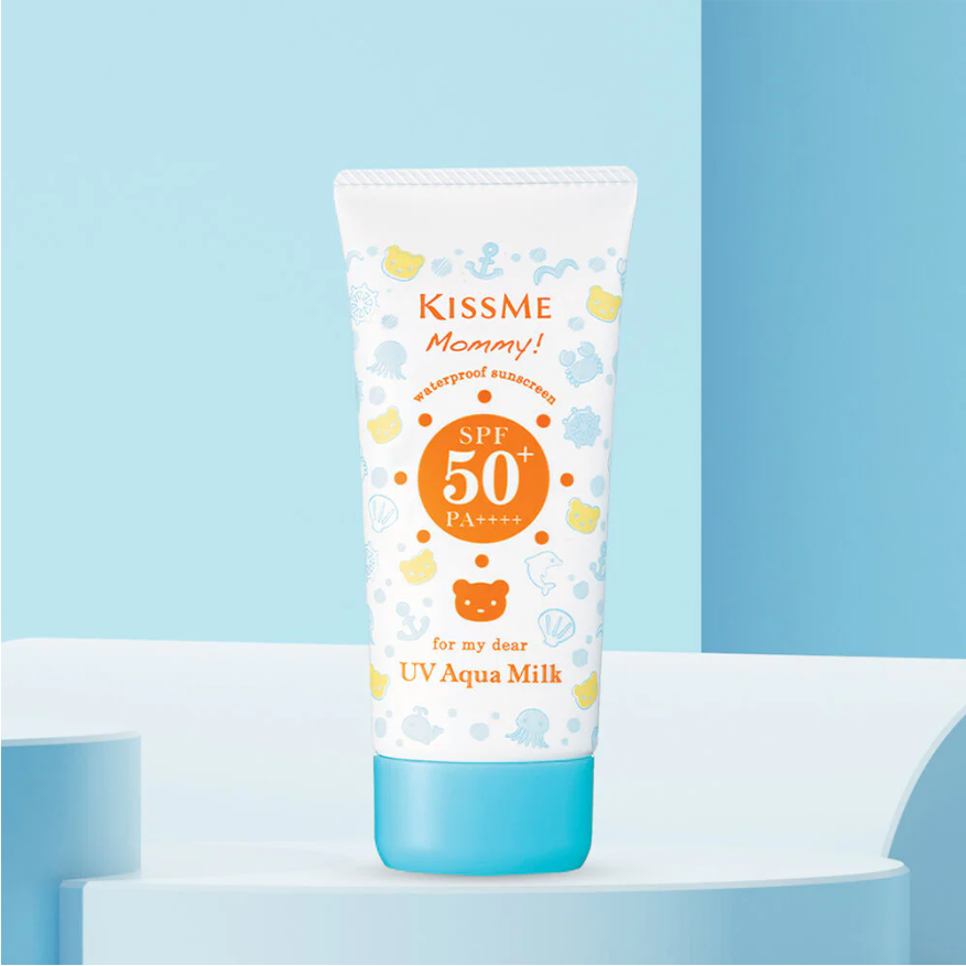 Kiss Me - Mommy Waterproof Sunscreen UV Aqua Milk SPF50+ PA++++ 50g.