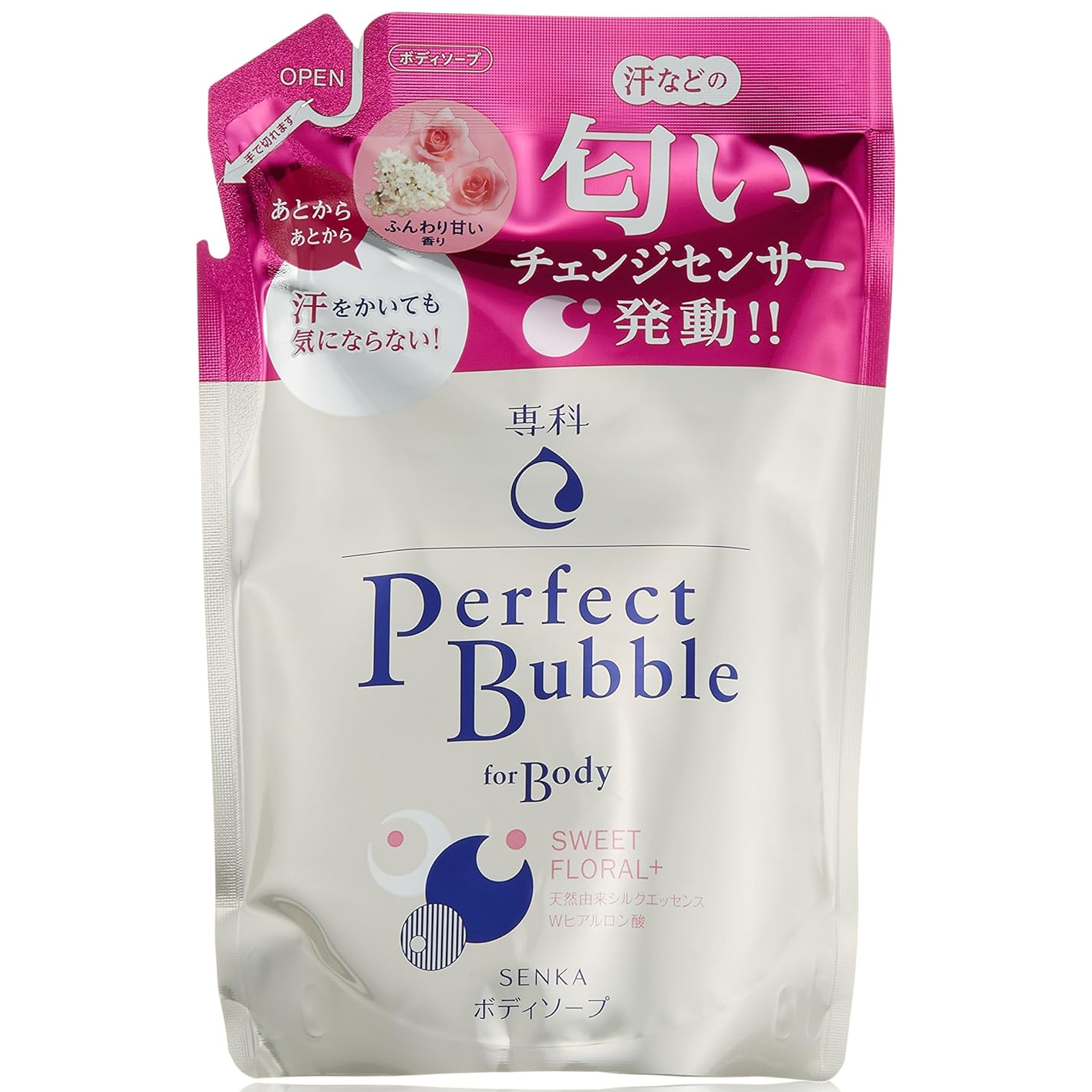 Senka - Perfect Bubble For Body Sweet Floral+ Refill 350ml.