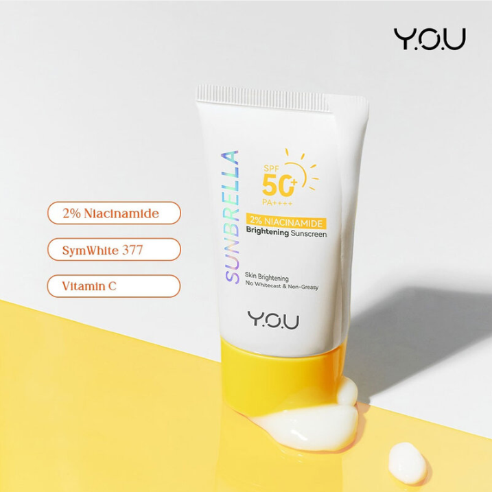 Y.O.U - Sunbrella 2% Niacinamide Brightening Sunscreen SPF50+ PA++++ 30ml.