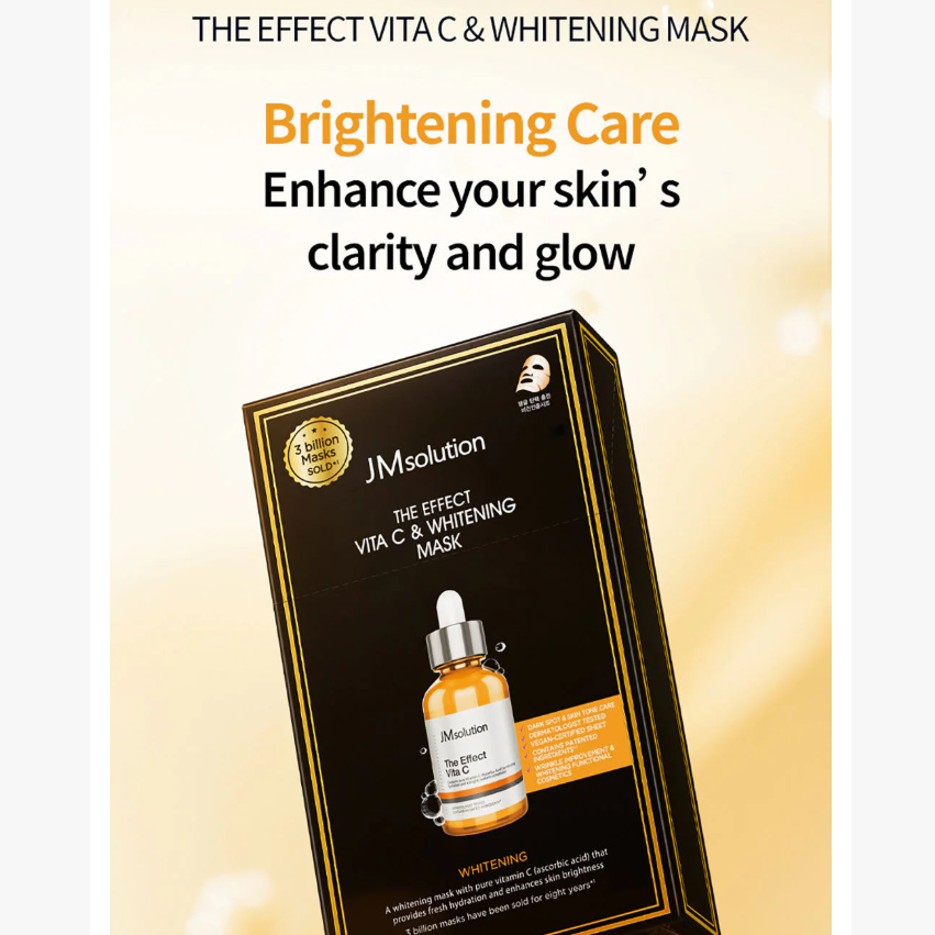 JM Solution - The Effect Vita C & Whitening Mask 24ml. (Pack of 3)