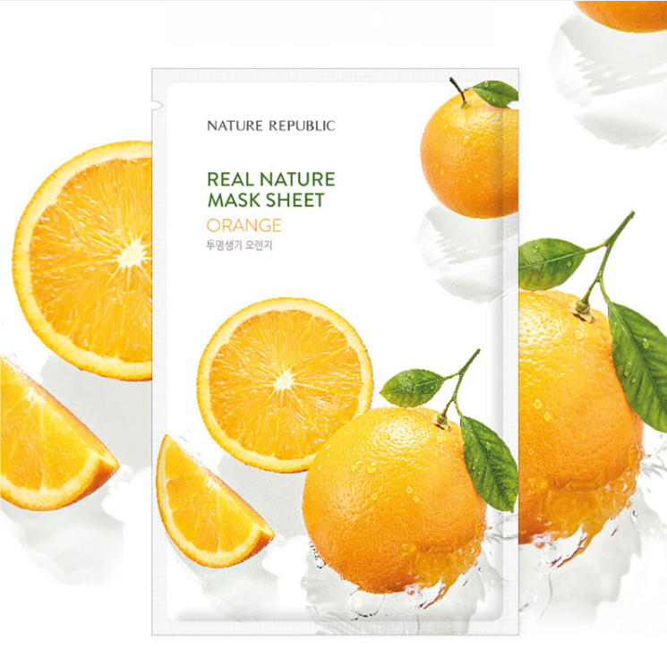 Nature Republic - Orange Real Nature Mask Sheet 23ml. (Pack of 3)