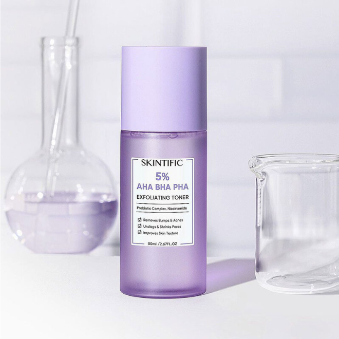 Skintific - 5% AHA BHA PHA Exfoliating Toner 80ml.