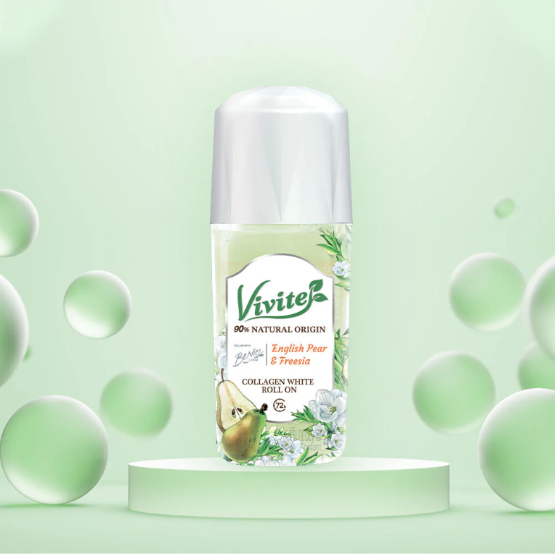 Vivite - Collagen Whitening Roll On Green 40ml. (Pack of 2)