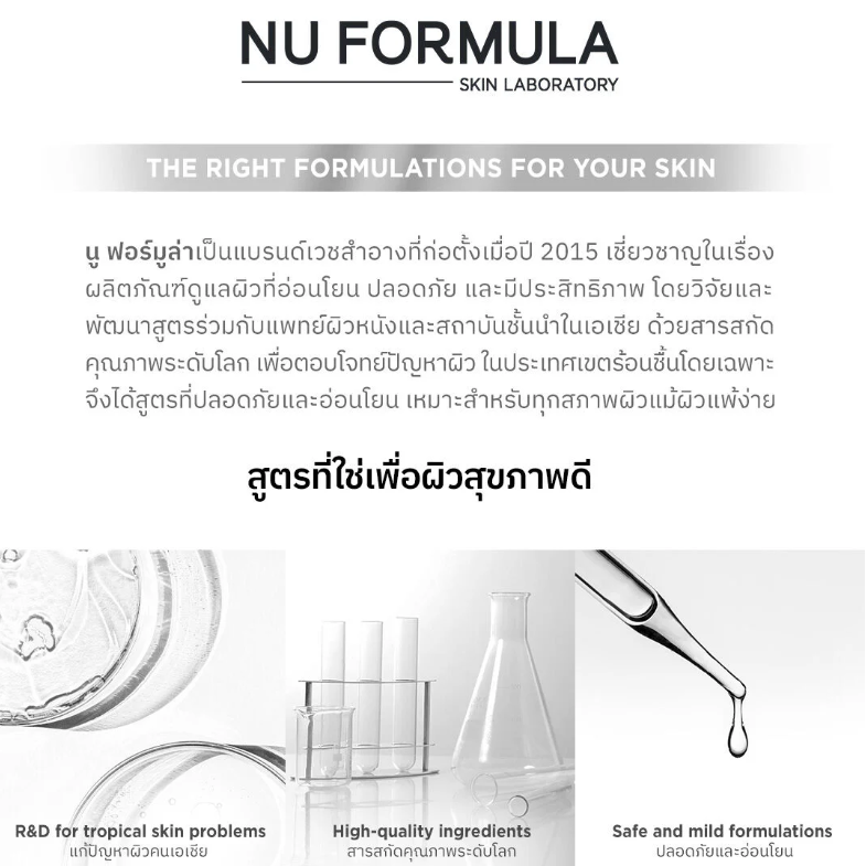 Nu Formula - Sebum Control & Dark Spot Ampoule Serum, Niacinamide 10% + Zinc PCS 1.5% 30ml.