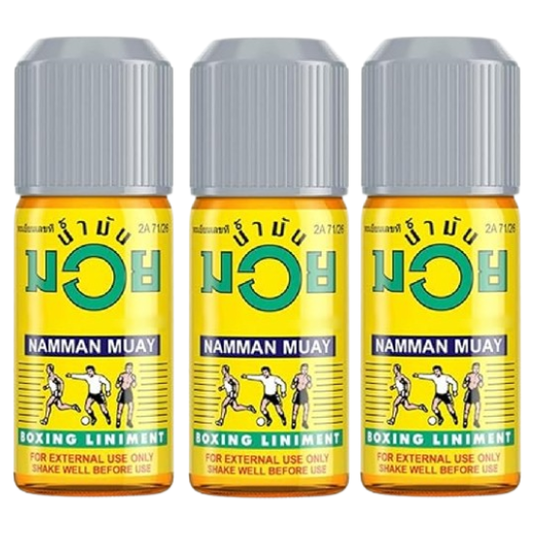 Namman Muay - Boxing Liniment, Relieve Muscle Pain, Muay Thai Massage Oil, Thailand 30ml. (Pack of 3)