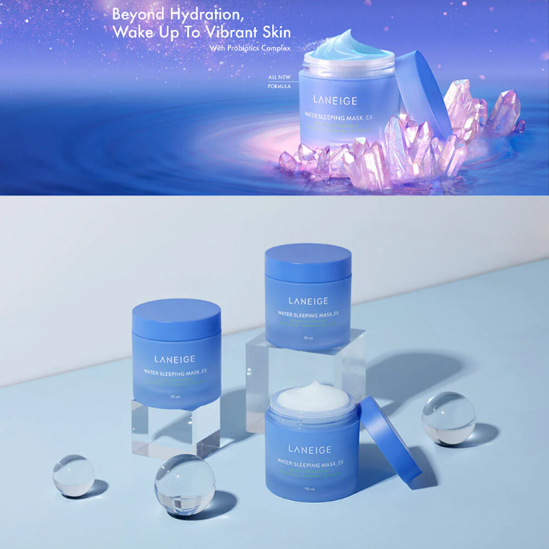 Laneige - Water Sleeping Mask EX Sleeping Microbiome, Brghtening, Hydrating and Softening 70ml.