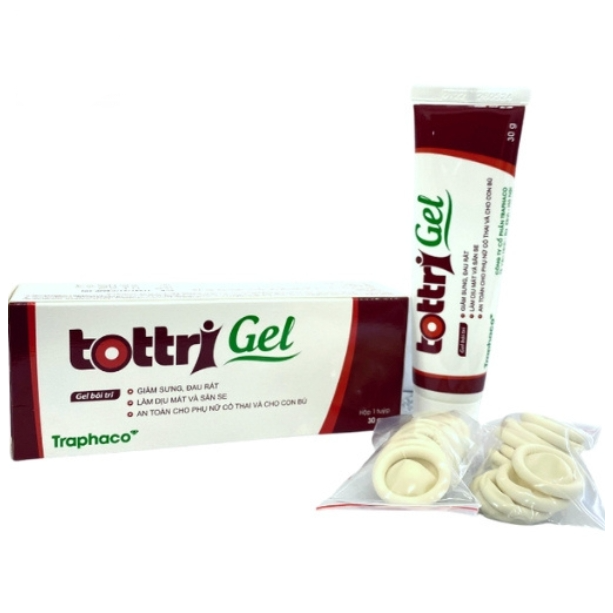 Traphaco - Tottri Gel - Hemorrhoid Relief Gel for Swelling and Pain Gel Bôi Trĩ Giảm Nhanh Đau Rát & Táo Bón 30g.