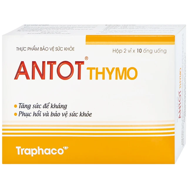 Traphaco - Antot Thymo - Liquid Tonic for Child Immunity Boost, Appetite Tăng Sức Đề Kháng & Kid's Growth (20 Oral Tubes)
