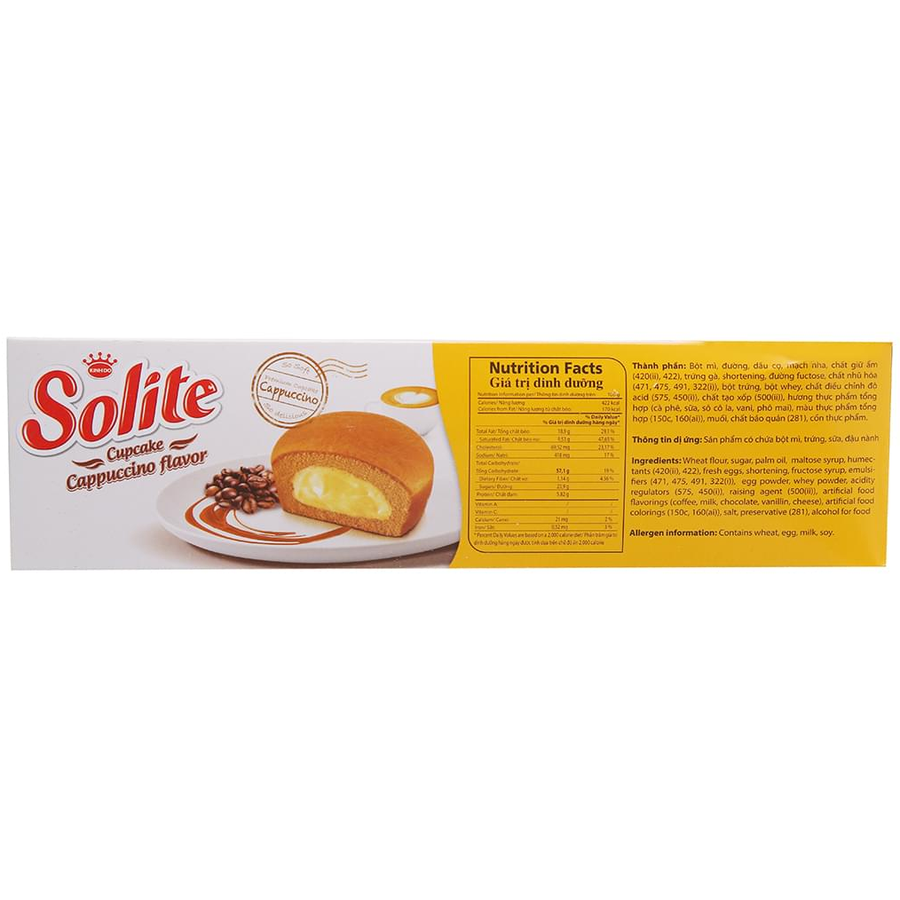 KINH DO - Solite - Nature Fresh Sponge Cake Bánh Bông Lan Kem vị Bơ Sữa with Mutter Cream Filling 276g. (12 pieces)