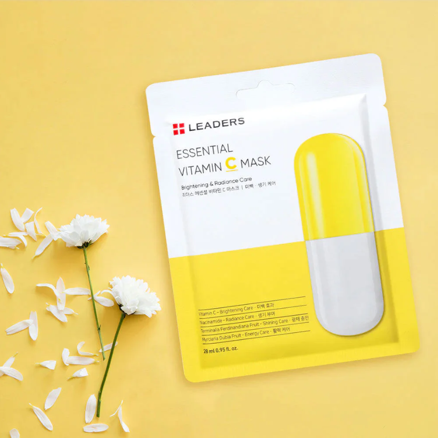 Leaders - Essential Vitamin C Face Mask, Brightening & Radiance Care 28ml. (Pack of 3)