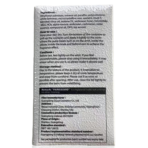 Parmayard - Perfume Balm Blanche 7g.