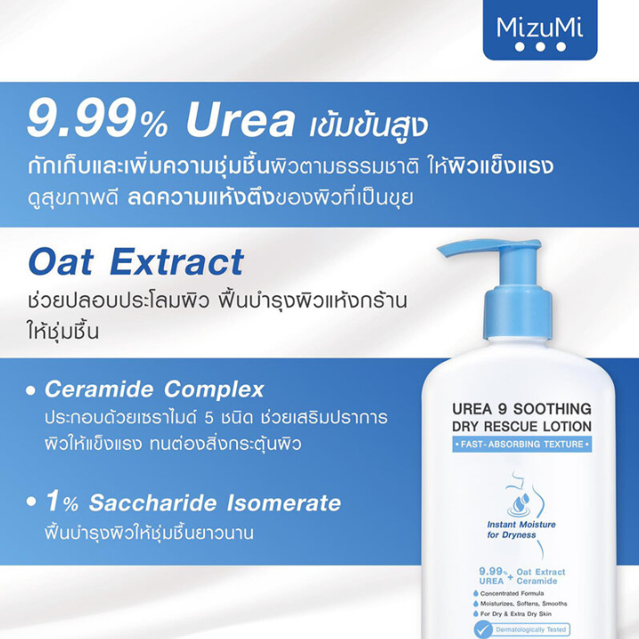MizuMi - Urea 9 Soothing Dry Rescue Lotion 250g.