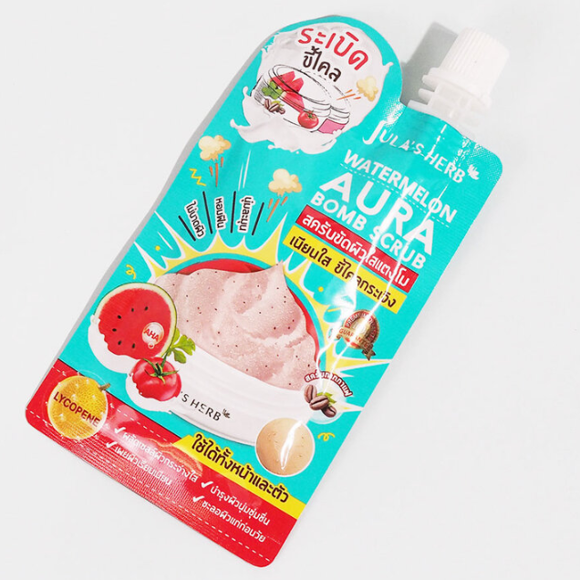 Jula's Herb - Watermelon Aura Bomb Scrub 40g. (Pack of 3)