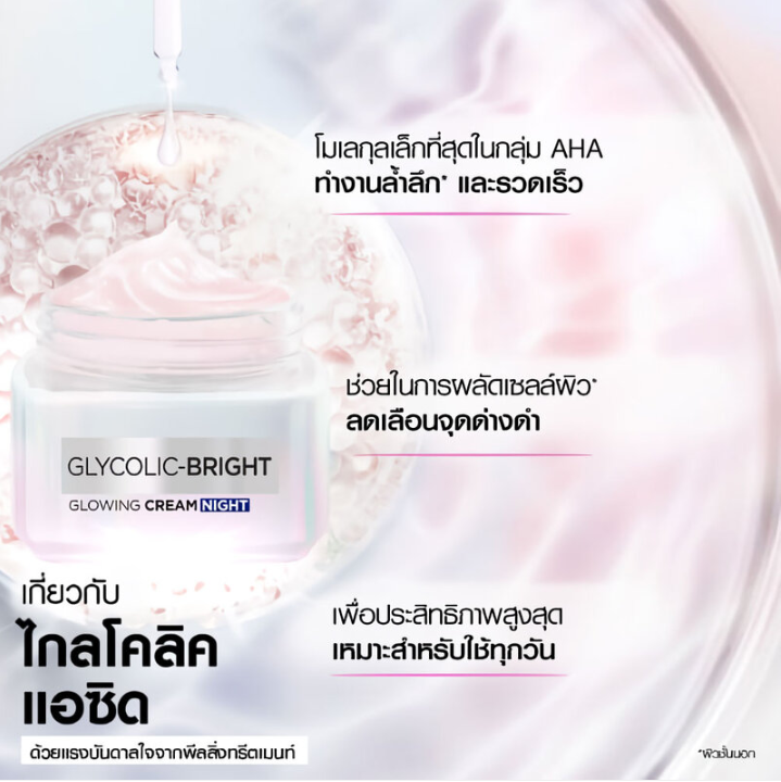 L'Oréal - Glycolic Bright Glowing Cream Night 15ml.