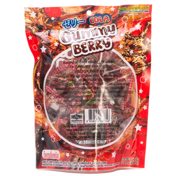 Roscela - Gummy Berry Cola Flavor 39g. (Pack of 3)