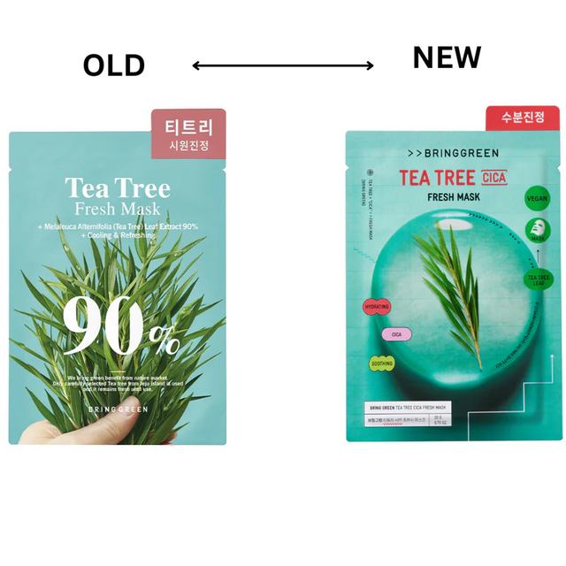 Bringgreen - Tea Tree Cica Fresh Mask 20g. (Pack of 3)