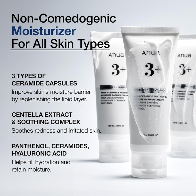 Anua - 3+ Ceramide 3 + Panthenol Moisture Barrier Cream 100ml.