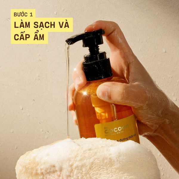 Cocoon Vietnam - An Giang Palmyra Sugar Shower Gel (Gel Tắm Đường Thốt Nốt An Giang) with Palmyra Sugar, Vitamins B5 & B3 500ml.