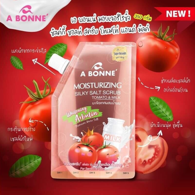 A Bonne' - Moisturizing Silky Salt Scrub Tomata & Milk 350g.