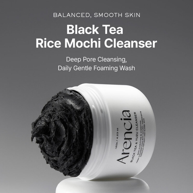 Arencia - Black Tea Rice Mochi Cleanser 120g.