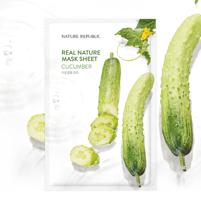 Nature Republic - Cucumber Real Nature Mask Sheet 23ml. (Pack of 3)