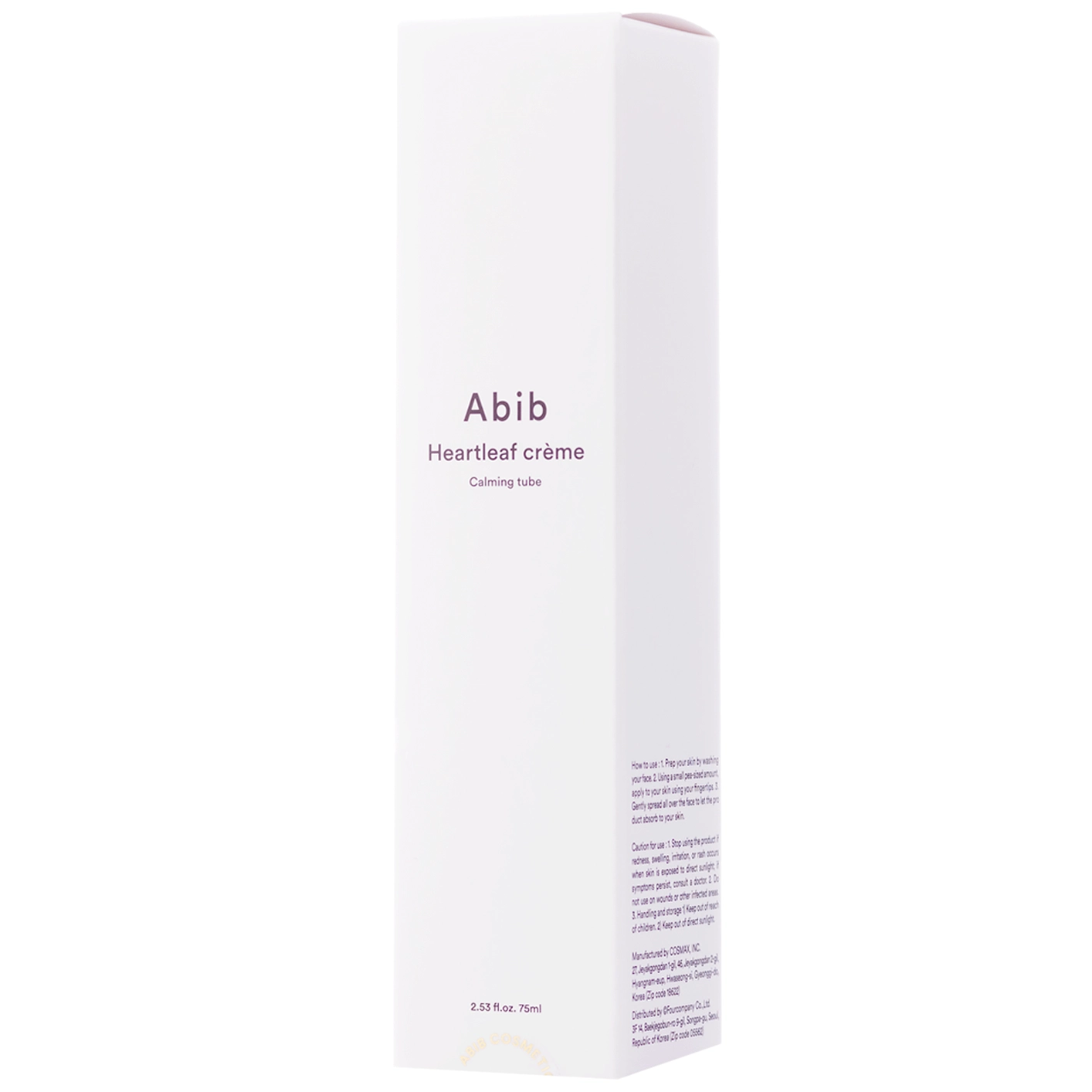 Abib - Heartleaf Crème Calming Tube 75ml.
