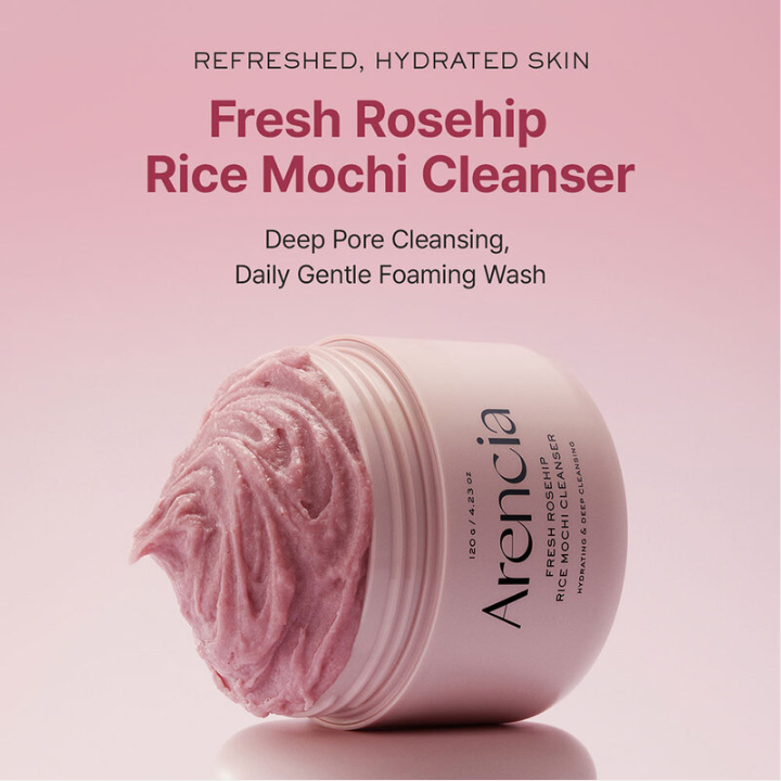 Arencia - Fresh Rosehip Rice Mochi Cleanser 120g.