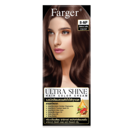 Farger - 8-NP- Sakura Latte, Ultra Shine Color Cream 100g.