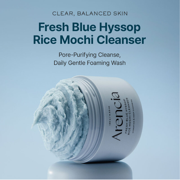 Arencia - Fresh Blue Hyssop Rice Mochi Cleanser 120g.