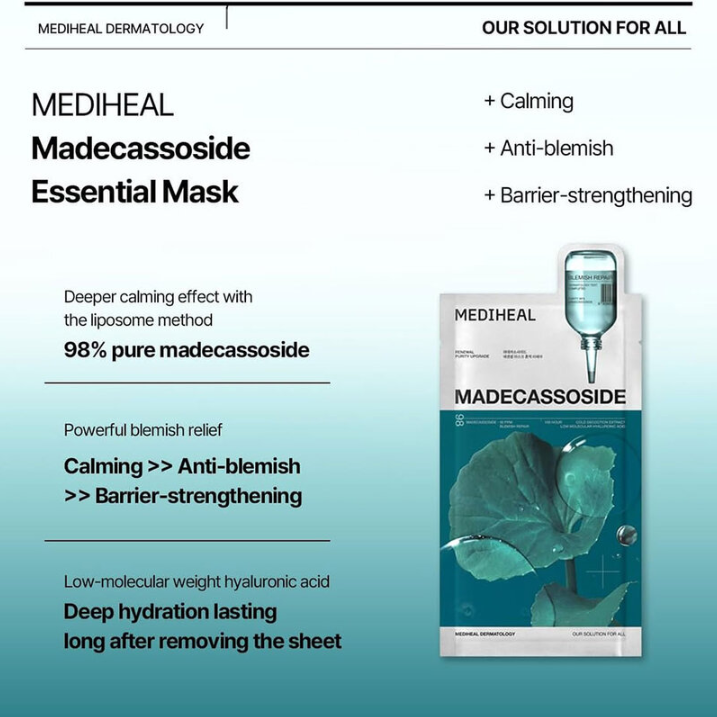 Mediheal - Madecassoside Essential Mask Blemish Repair 24ml. (Pack of 4)
