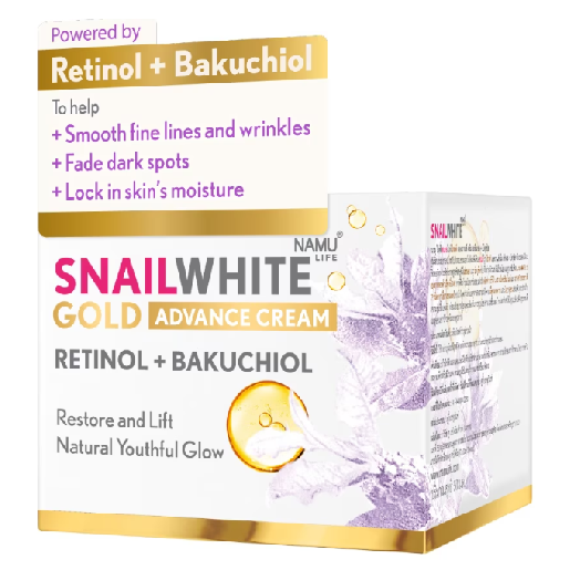 Namu Life Snailwhite - Snail White Gold Advanced Cream, Retinol + Bakgusil 50ml.