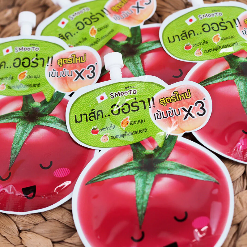 Smooto - Tomato Gluta Aura Plus Sleeping Mask 10g. (Pack of 6)