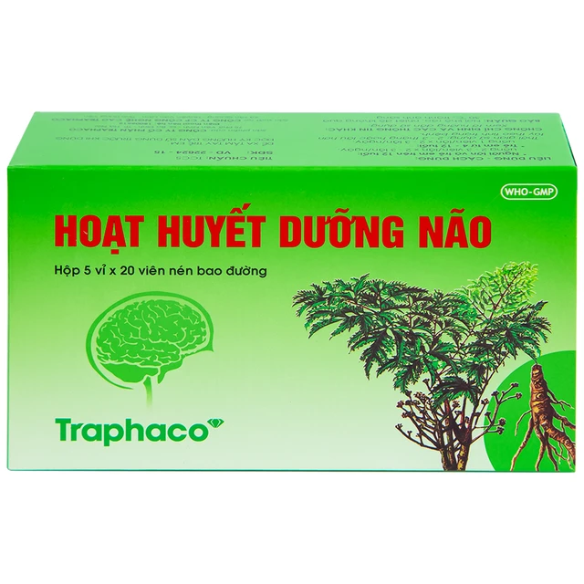 Traphaco - Hoạt Huyết Dưỡng Não - Blood Circulation and Brain Nourishment Supplement Tuần Hoàn Máu & Não Bộ (100 Capsules)
