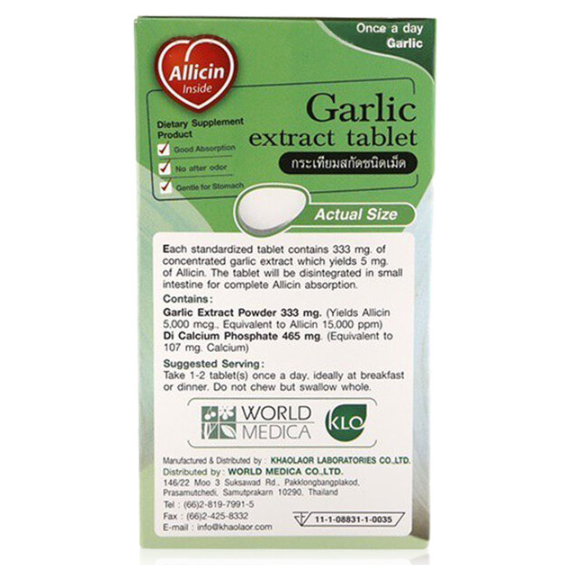 Khaolaor - Alicia 5000 Garlic Extract 60 Tablets