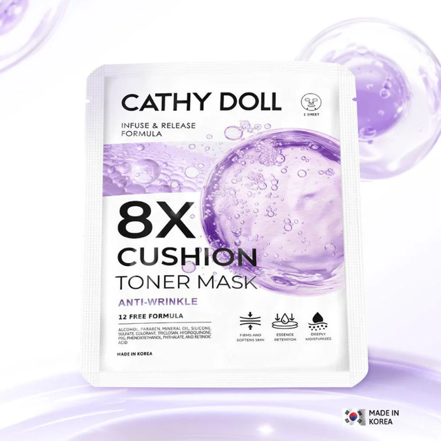 Cathy Doll - 8X Cushion Toner Mask Anti-Wrinkle 25g. (Pack of 6)