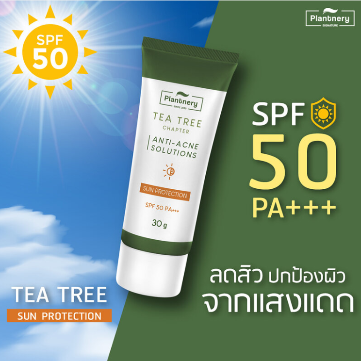 Plantnery - Tea Tree Sunscreen Acne Oil Control SPF50/PA+++ 30g.