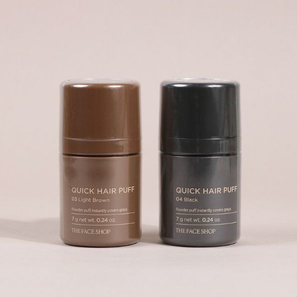 The Face Shop - Quick Hair Puff, #03 Light Brown 7g.