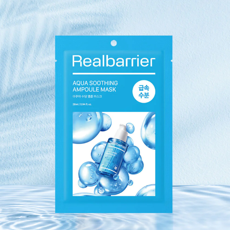 Real Barrier - Realbarrier Aqua Soothing Ampoule Mask 28ml. (Pack of 10)