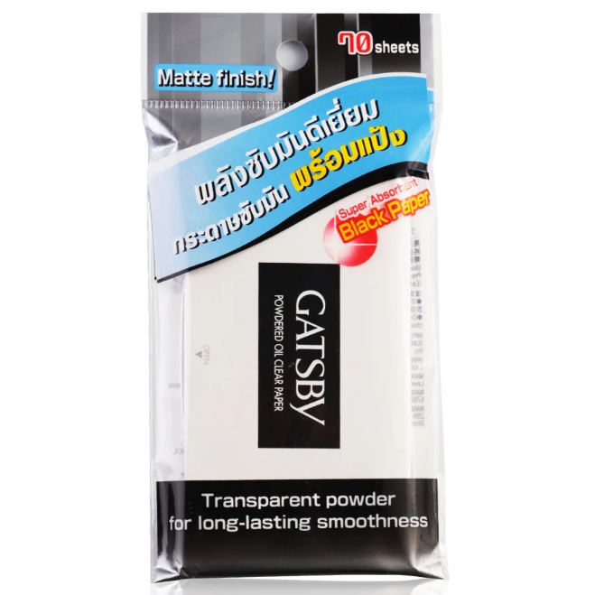 GATSBY - Powdered Oil Clear Paper 70 Sheets
