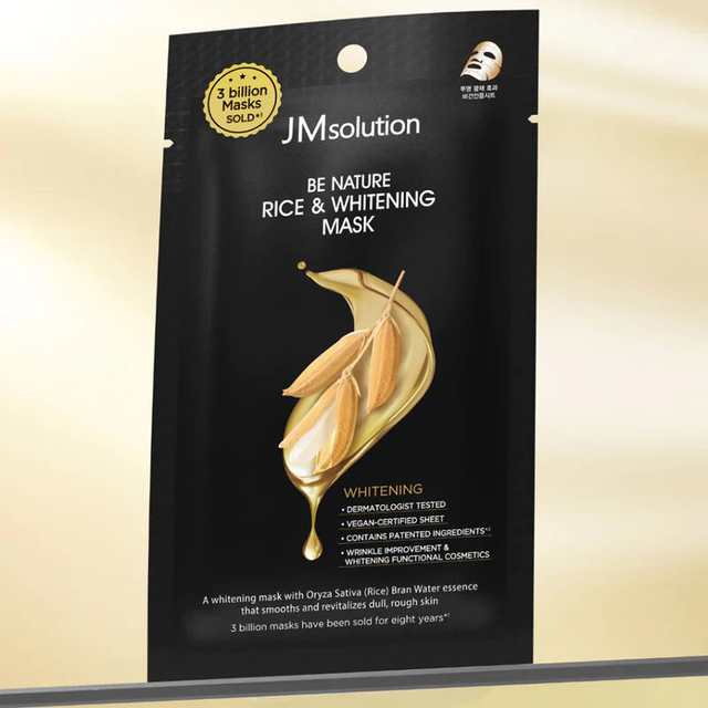 JM Solution - Be Nature Rice & Whitening Mask 24ml. (Pack of 3)