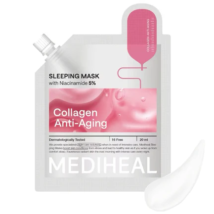 Mediheal - Collagen Anti-Aging Sleeping Mask with Niacinamide 20ml. (Pack of 6)